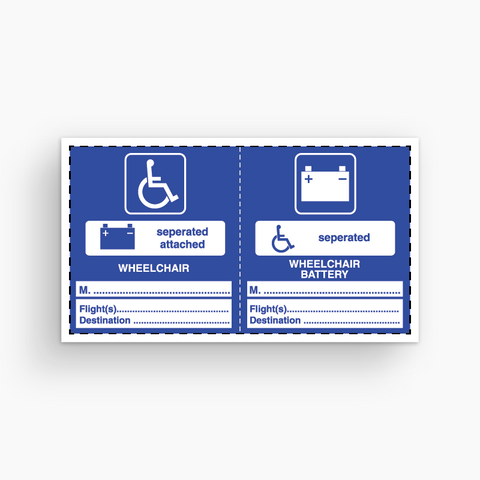 Battery-powered Wheelchair and Mobility Aid Label – 200mm x 110mm