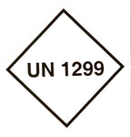 Package Label 100mmx100mm  UN1299 Rolls of 250 (Code VUN1299)