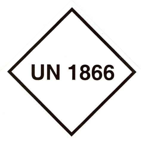 Package Label 100mmx100mm  UN1866 Rolls of 250 (Code VUN1866)