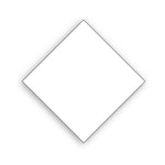 BLANK WHITE COVER Placard/Container Label 250mmx250mm  (Code CNWHITE)