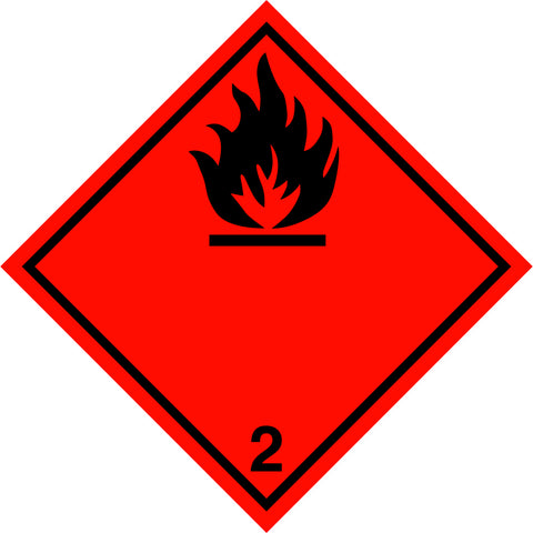 Placard/Container Label 300mmx300mm Class 2 Flammable Gas 2.1 (Code CN2.1L)