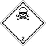 Placard/Container Label 250mmx250mm Class 2  Toxic Gas 2.3 (Code CN2.3)