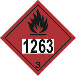 Placard/Container Label 250mmx250mm Class 3 1263   Flammable Liquid 3 (Code CN3P1263)