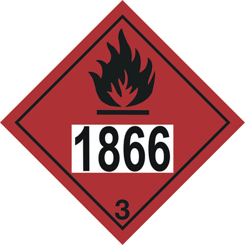 Placard/Container Label 250mmx250mm Class 3 1866    Flammable Liquid 3 (Code CN3P1866)