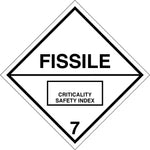 Placard/Container Label 250mmx250mm Class 7  Fissile (Code CT7F)