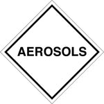 Placard/Container Label 250mmx250mm  Aerosols (Code CTA)