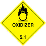 Placard/Container Label 300mmx300mm Class 5  Oxidizer 5.1 (Code CT5.1L)