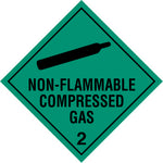 Hazard Label 100mmx100mm  Class 2   Non-Flammable Compressed Gas Rolls of 250 (Code V2.2C)