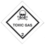Hazard Label 50mmx50mm  Class 2  Toxic Gas 2.3 Rolls of 250 (Code V2.3SMALL)