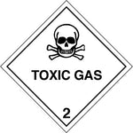 Hazard Label 100mmx100mm  Class 2  Toxic Gas 2.3 Rolls of 250 (Code V2.3)