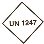 Package Label 100mmx100mm  UN1247 Rolls of 250 (CodeVUN 1247)