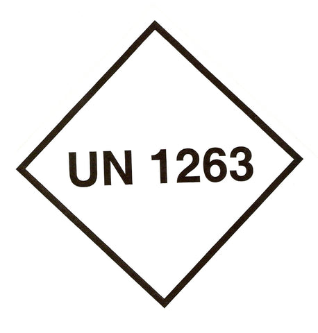 Package Label 100mmx100mm  UN1263 Rolls of 250 (Code VUN1263)