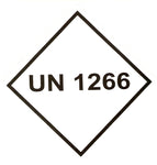 Package Label 100mmx100mm  UN1266 Rolls of 250 (Code VUN1266)