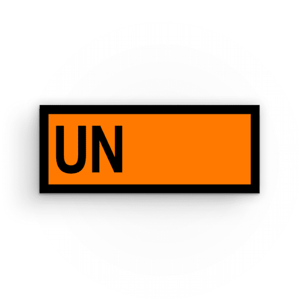 Placard/Container Label 300mmx120mm UN Placard (Code UN)